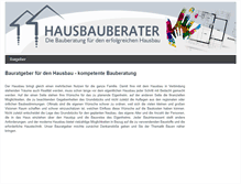 Tablet Screenshot of hausbauberater.de